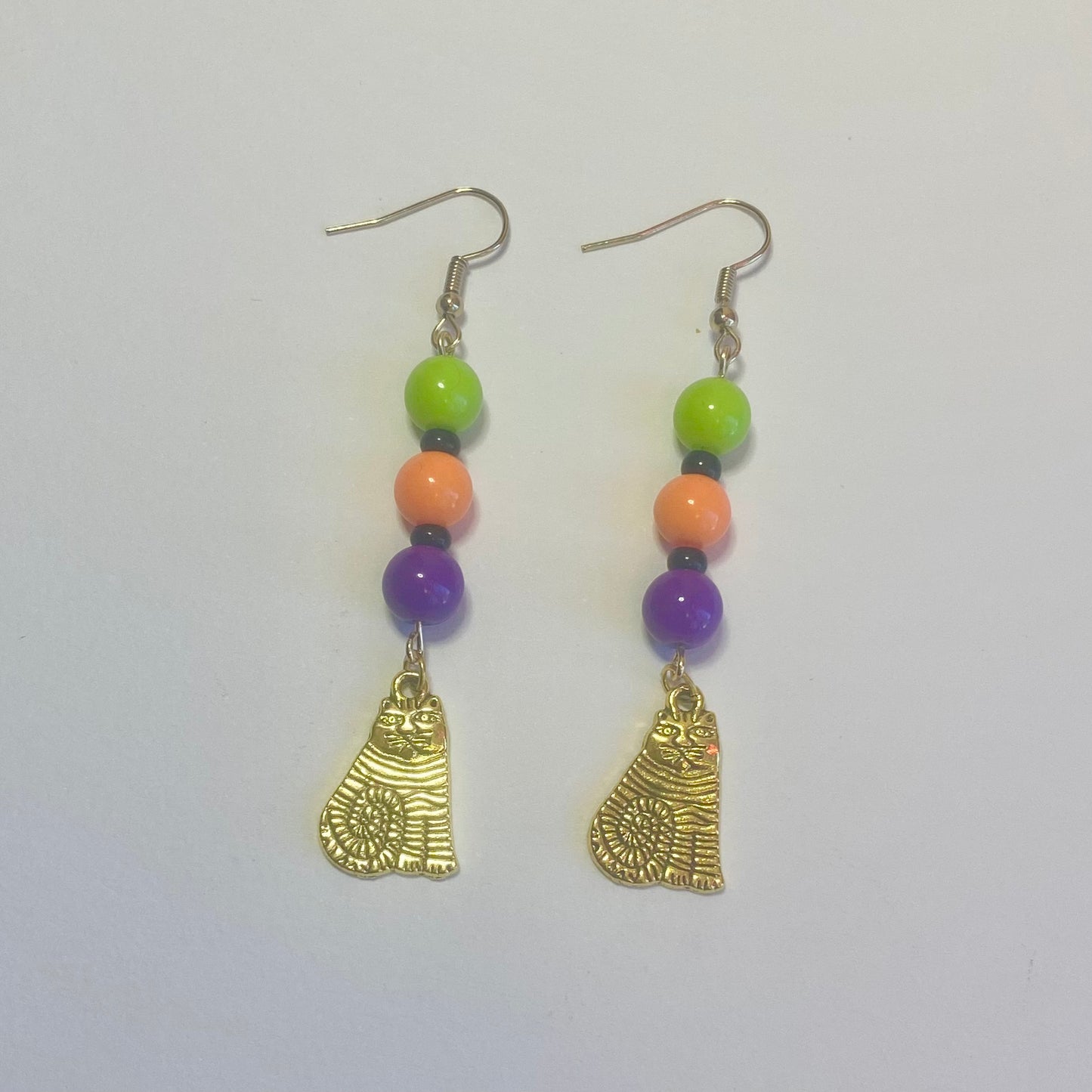 Spooky Color Cat Earrings