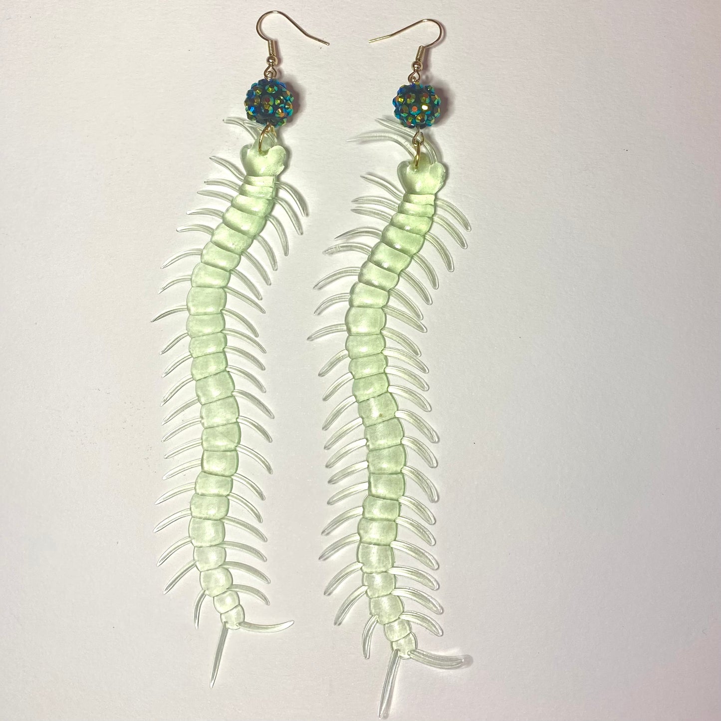 Glow in the Dark Centipede Earrings