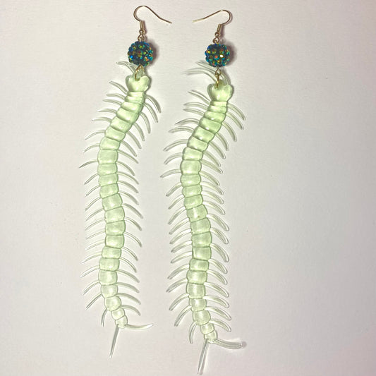 Glow in the Dark Centipede Earrings