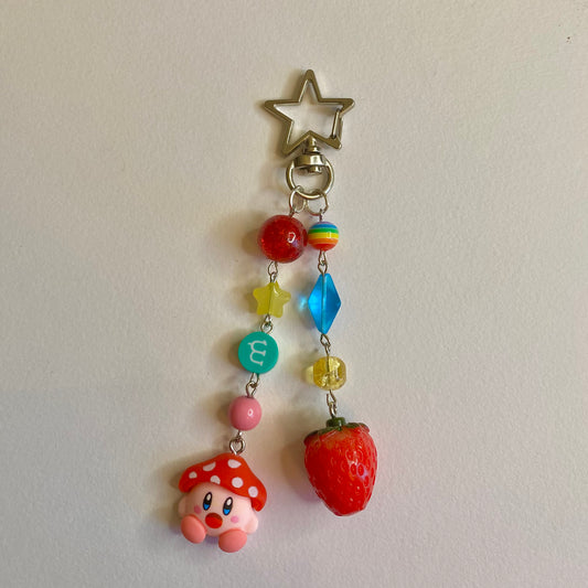 Strawberry Mushroom Character Keychain