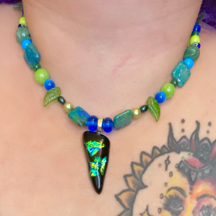 Blue and Green Necklace