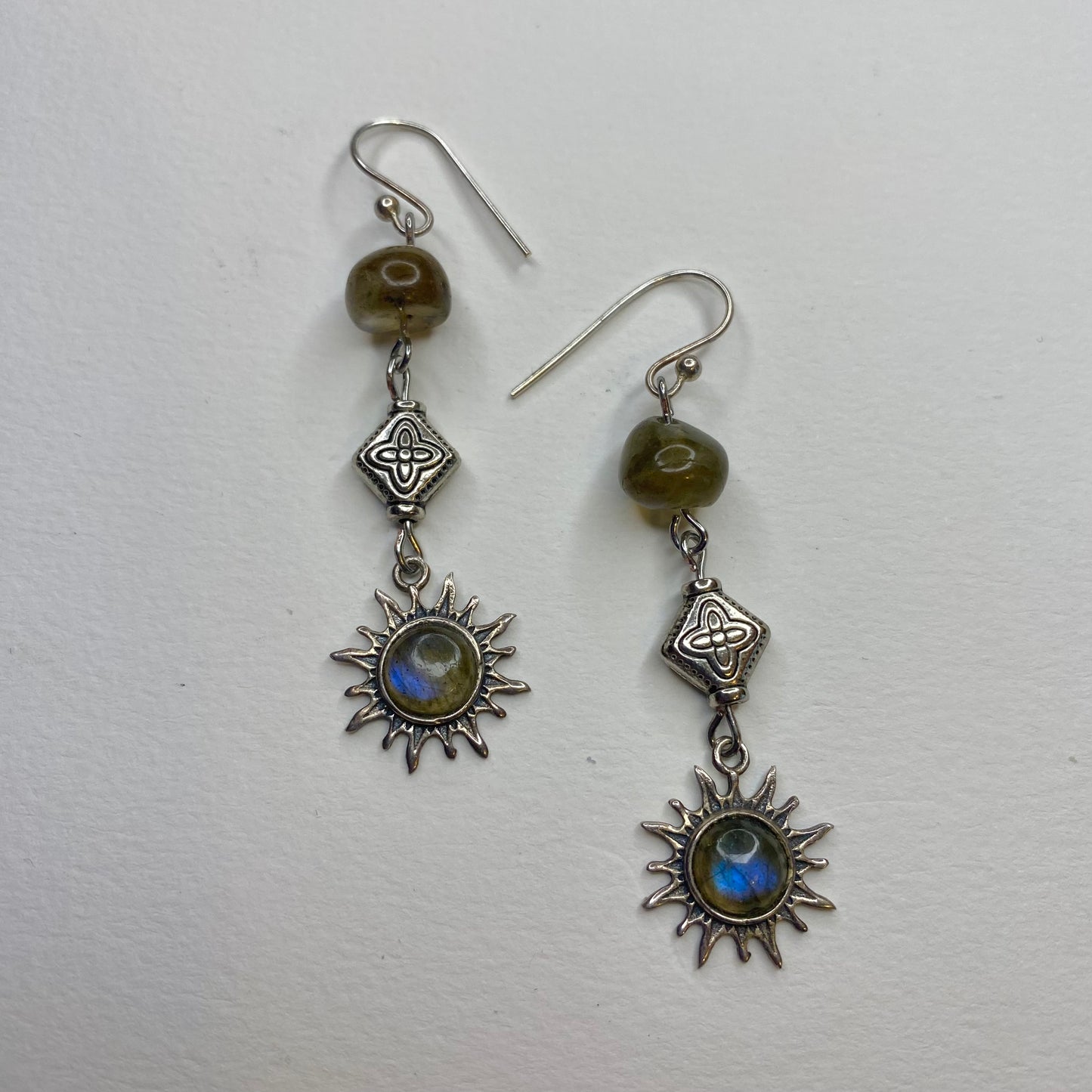 Laboradite Sun Earrings