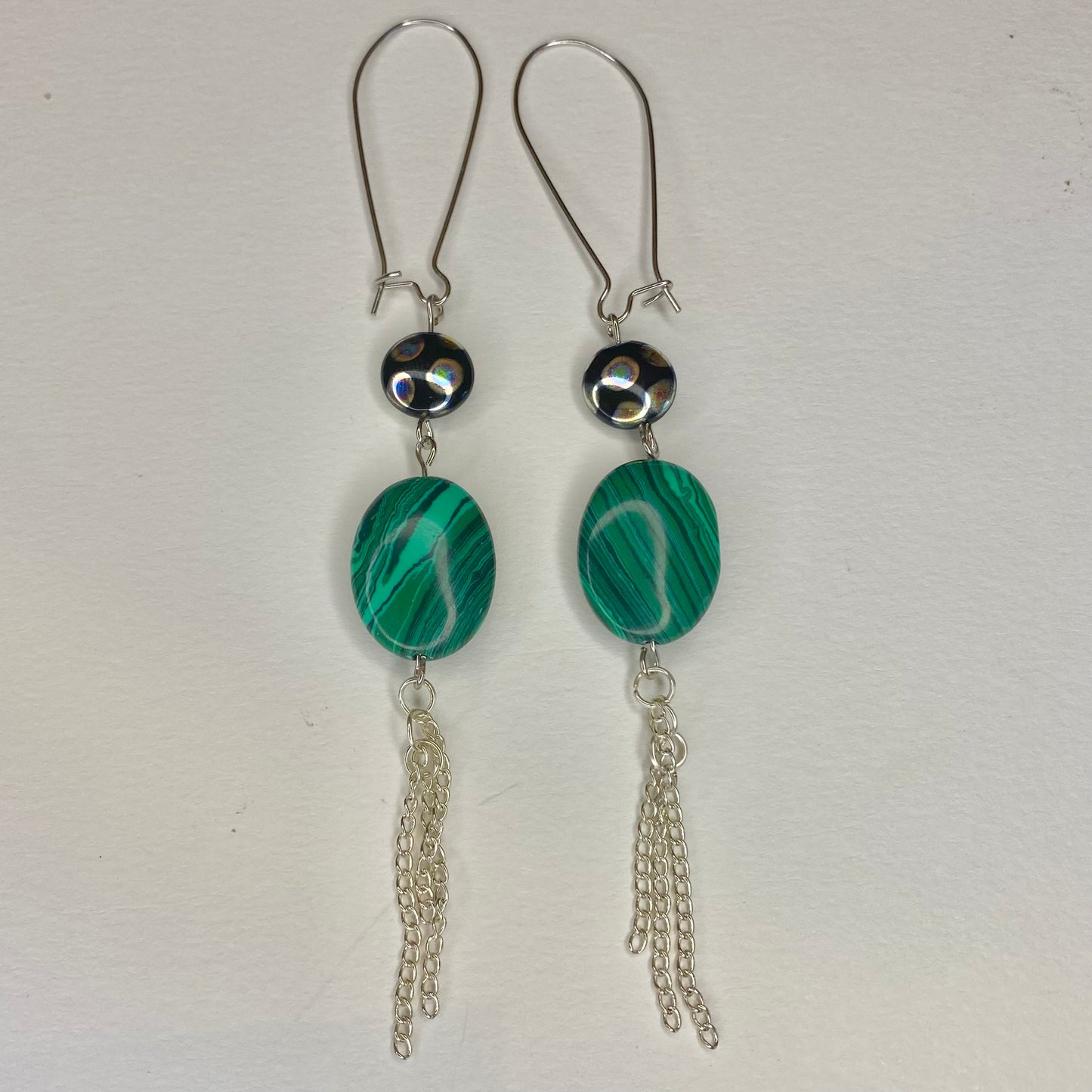 Spotted Malachite Earrings